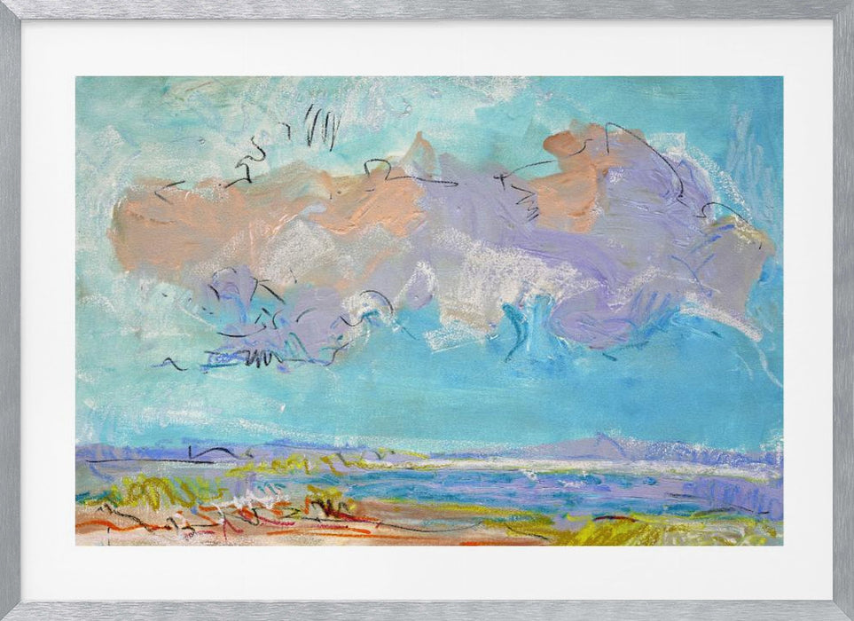 Df589blue Morning Landscape Framed Art