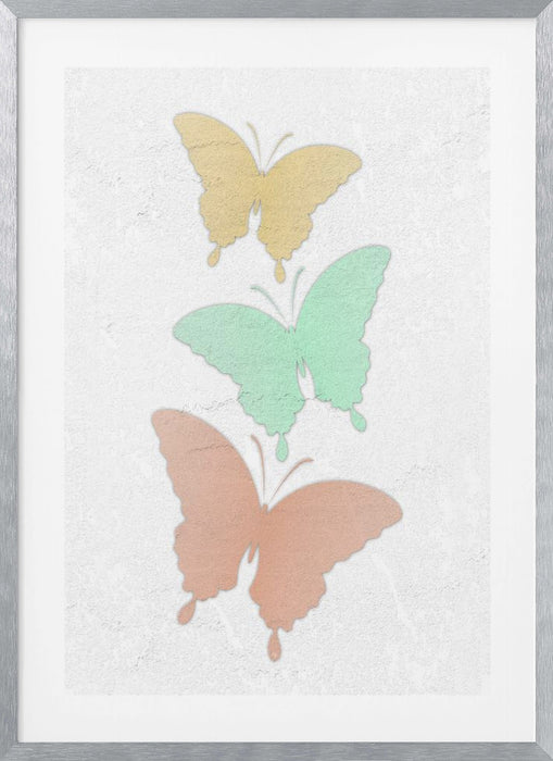 Light Butterflies Framed Art Modern Wall Decor