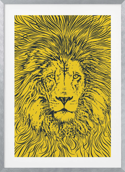 Lion Portrait – King of the Beasts Framed Art Modern Wall Decor