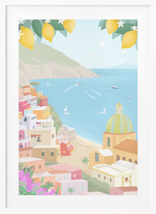 Positano, Italy Framed Art Modern Wall Decor