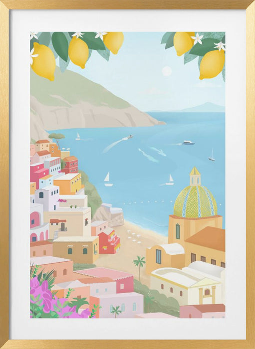 Positano, Italy Framed Art Modern Wall Decor