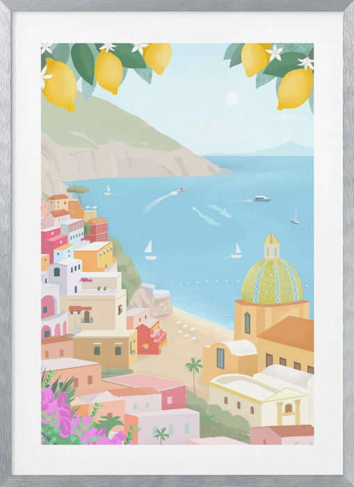 Positano, Italy Framed Art Modern Wall Decor