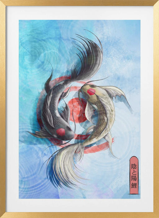 Light Koi Framed Art Modern Wall Decor