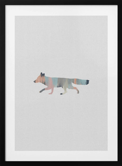 Pastel Fox Framed Art Wall Decor