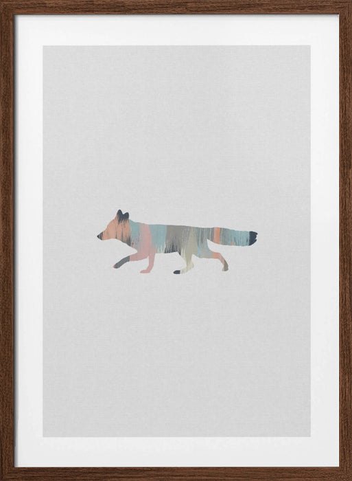 Pastel Fox Framed Art Wall Decor