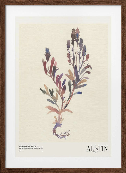 Watercolor print collection. Flower market - Austin Framed Art Modern Wall Decor