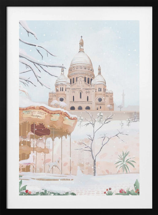 Winter in Paris Framed Art Modern Wall Decor