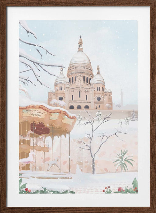 Winter in Paris Framed Art Modern Wall Decor