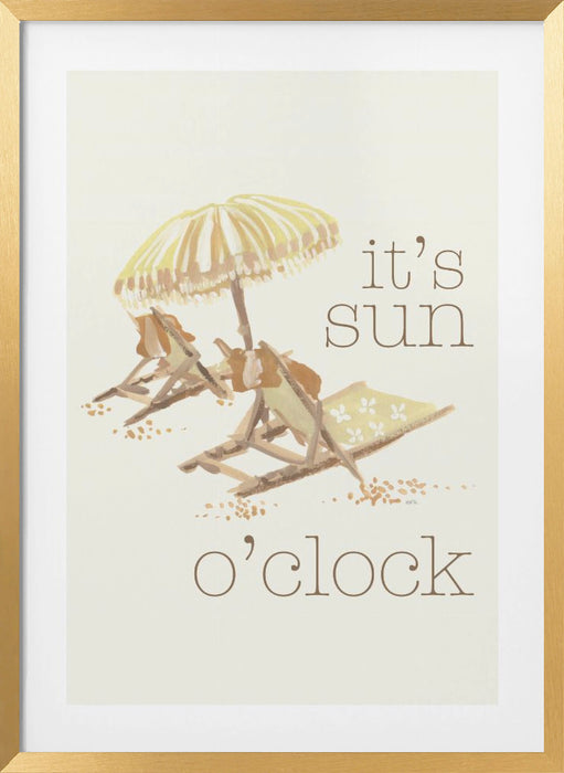 Sun Oclock Framed Art Modern Wall Decor