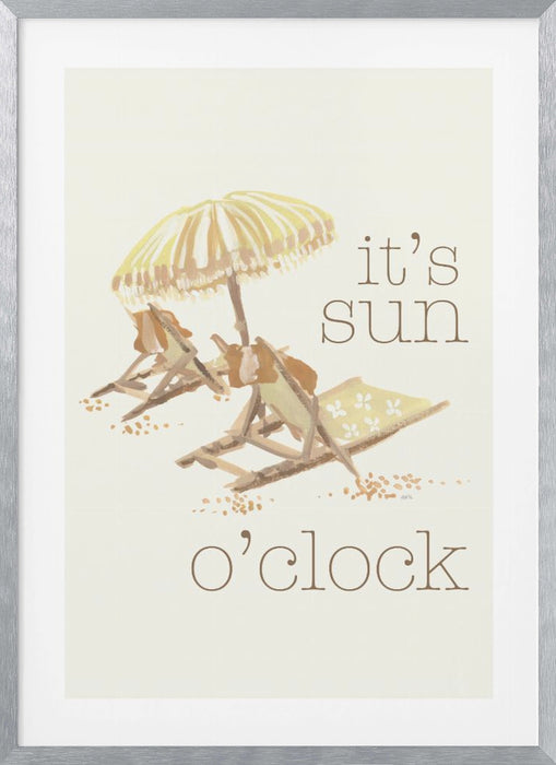 Sun Oclock Framed Art Modern Wall Decor