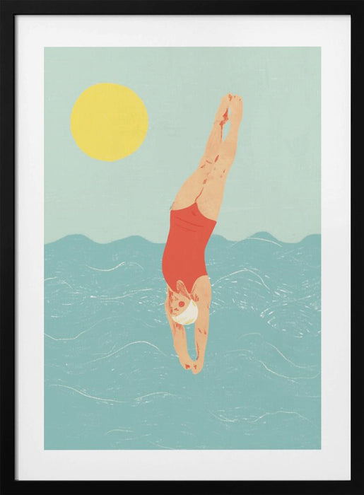 Swimmer Framed Art Wall Decor