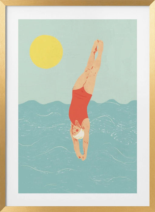 Swimmer Framed Art Wall Decor