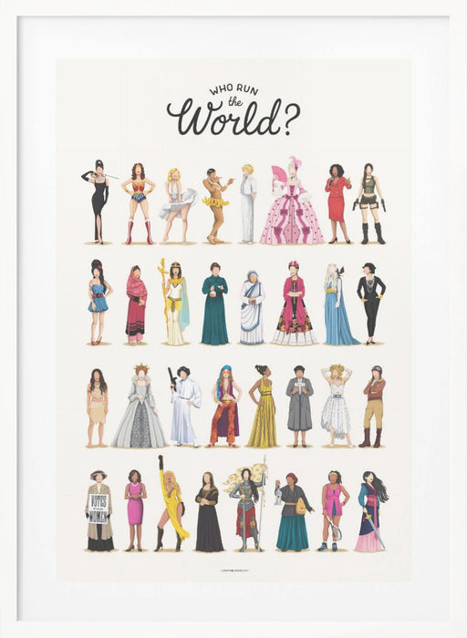 Who Run the World Framed Art Modern Wall Decor