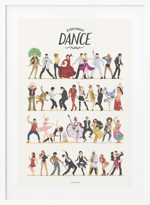 Everybody Dance Now Framed Art Modern Wall Decor