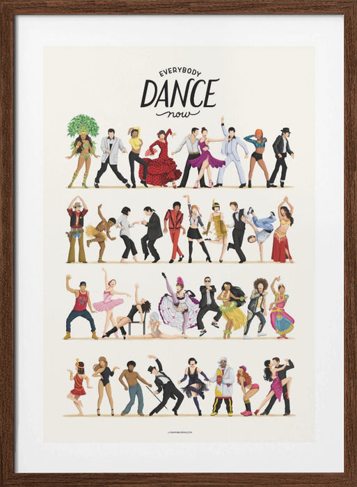 Everybody Dance Now Framed Art Modern Wall Decor