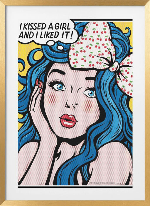 I Kissed a Girl Framed Art Modern Wall Decor