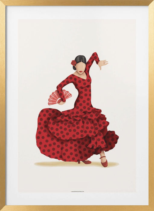 Flamenco Framed Art Modern Wall Decor