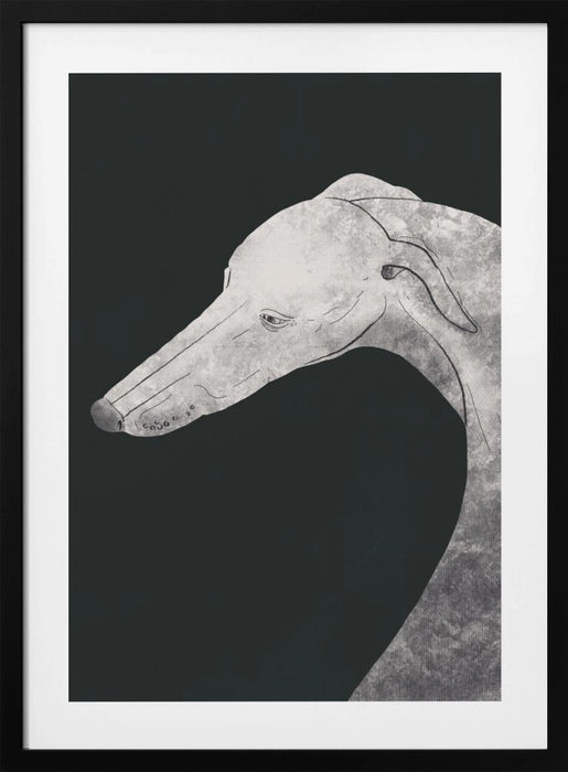 Greyhound black and white 02 Framed Art Modern Wall Decor