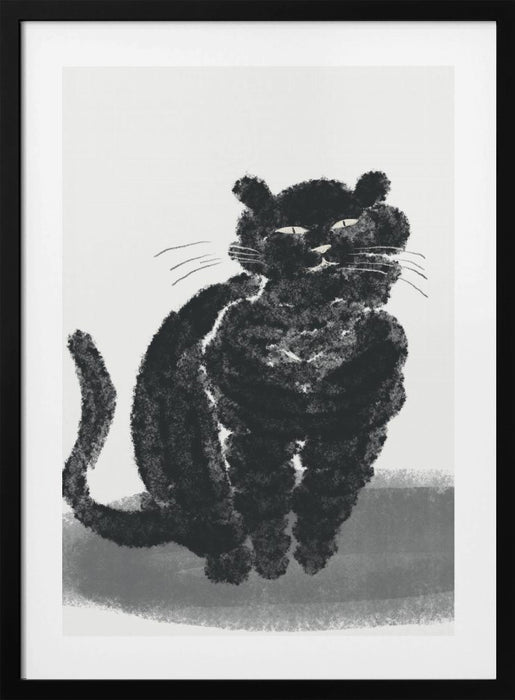 Portrait of a black cat Framed Art Modern Wall Decor