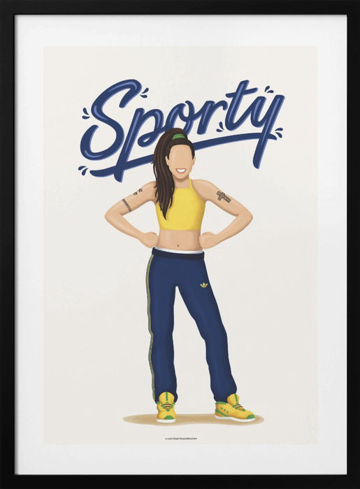 Sporty Spice Framed Art Modern Wall Decor