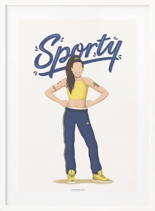 Sporty Spice Framed Art Modern Wall Decor