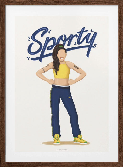 Sporty Spice Framed Art Modern Wall Decor