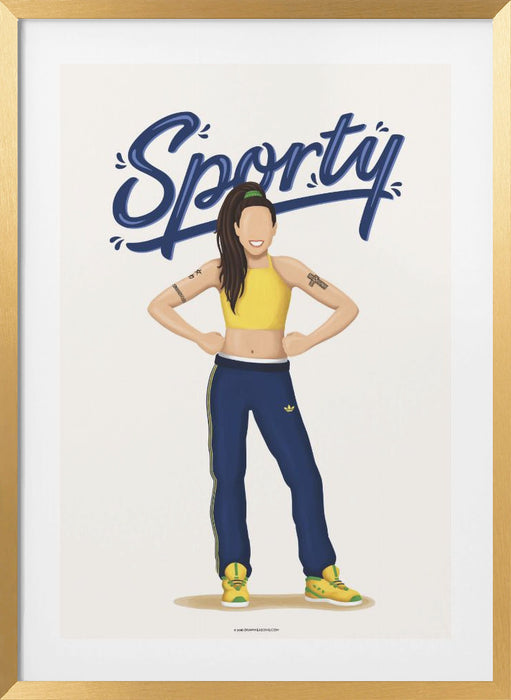 Sporty Spice Framed Art Modern Wall Decor