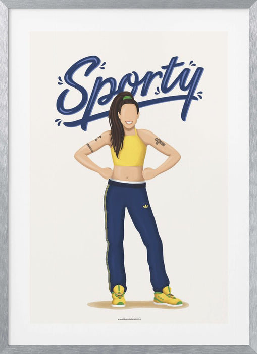 Sporty Spice Framed Art Modern Wall Decor