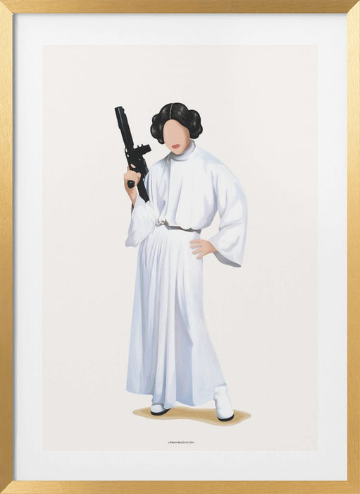 Princess Leia Framed Art Modern Wall Decor