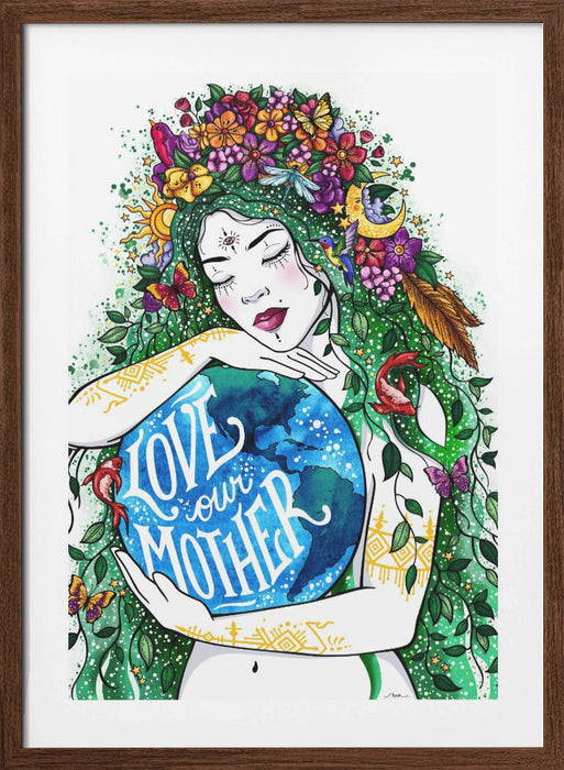 Love Our Mother Framed Art Wall Decor