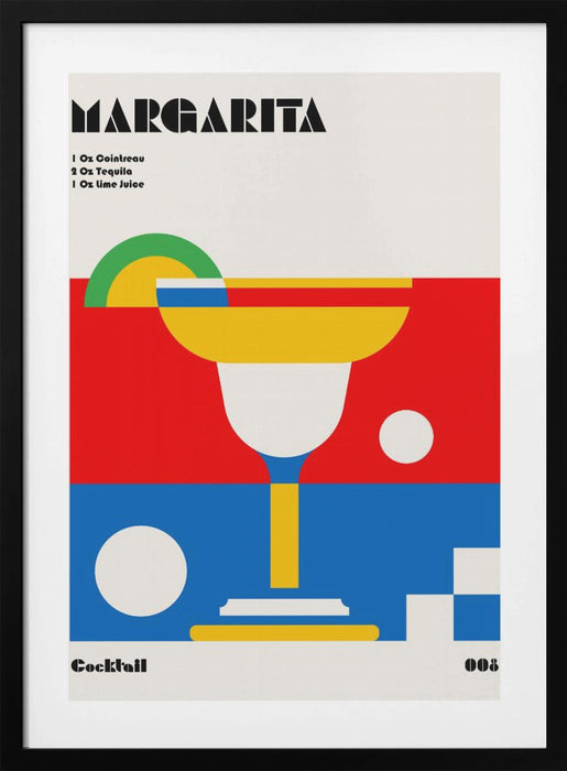 Margarita Bauhaus Cocktail Framed Art Modern Wall Decor