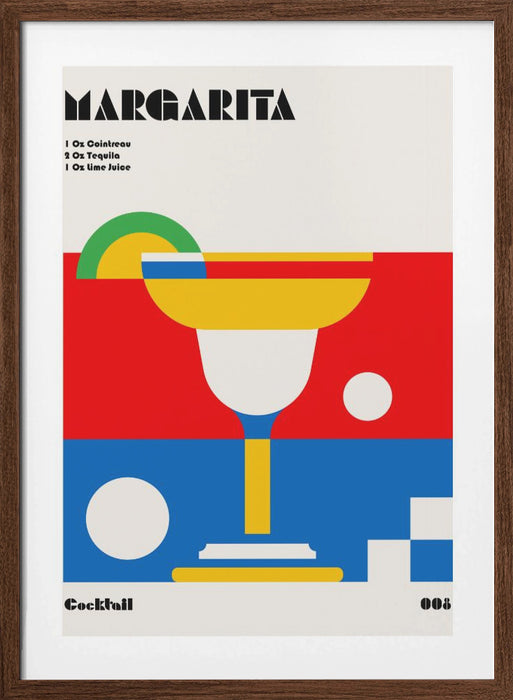 Margarita Bauhaus Cocktail Framed Art Modern Wall Decor