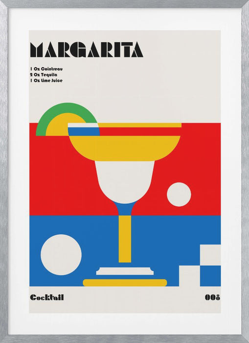 Margarita Bauhaus Cocktail Framed Art Modern Wall Decor