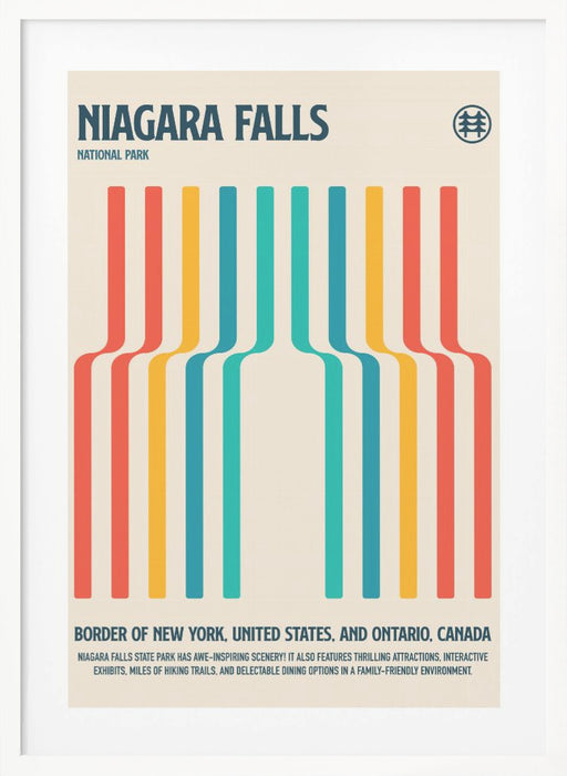 Niagara Falls National Park Travel Poster Framed Art Modern Wall Decor