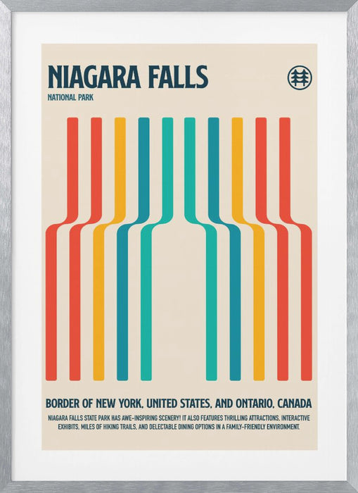 Niagara Falls National Park Travel Poster Framed Art Modern Wall Decor