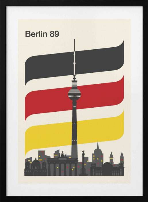 Berlin Retro Travel Print Framed Art Modern Wall Decor