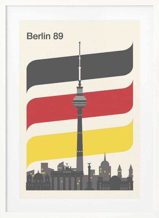 Berlin Retro Travel Print Framed Art Modern Wall Decor