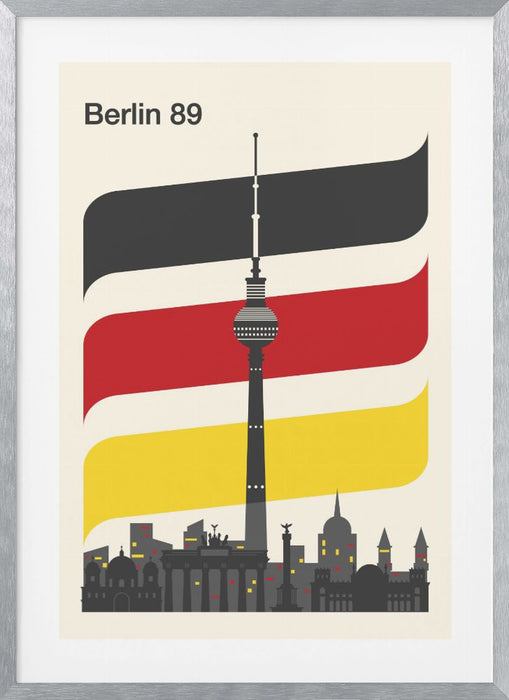 Berlin Retro Travel Print Framed Art Modern Wall Decor