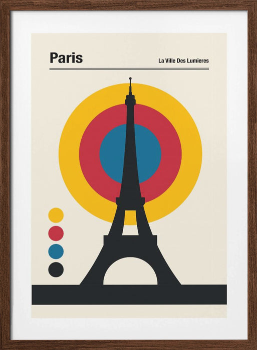 Paris Eiffel Tower Retro travel Print Framed Art Modern Wall Decor