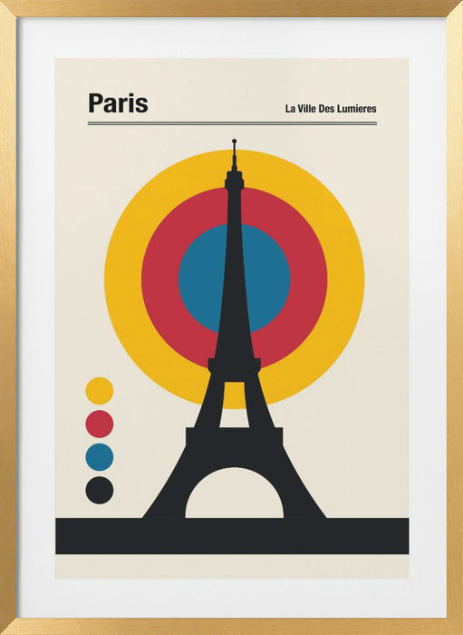 Paris Eiffel Tower Retro travel Print Framed Art Modern Wall Decor