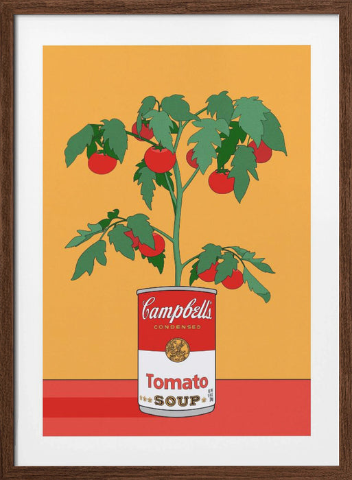 Campbells Soup Tomato Plant Retro Illustration Framed Art Modern Wall Decor