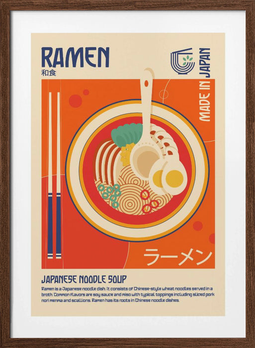 Ramen Japanese Food Print Framed Art Modern Wall Decor