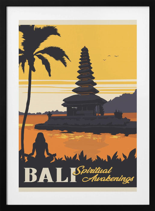 Bali Travel Print Framed Art Modern Wall Decor