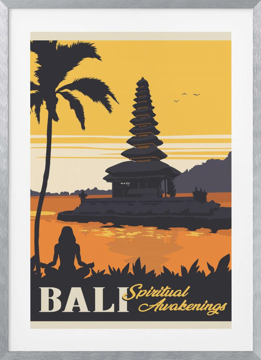 Bali Travel Print Framed Art Modern Wall Decor