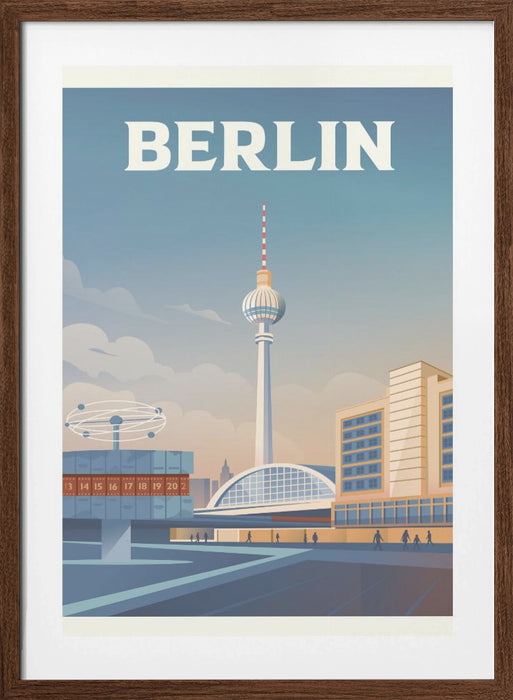 Berlin Cityscape Travel Print Framed Art Modern Wall Decor