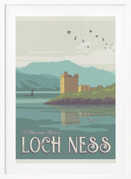 Loch Ness Travel Print Framed Art Modern Wall Decor