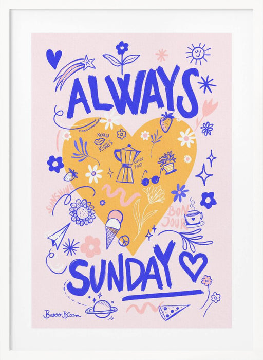 Always Sunday Framed Art Modern Wall Decor