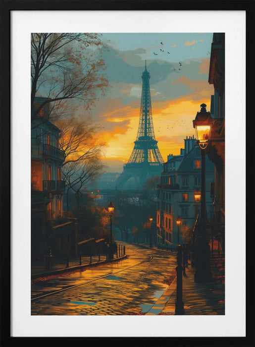 Welcome to Paris Framed Art Modern Wall Decor