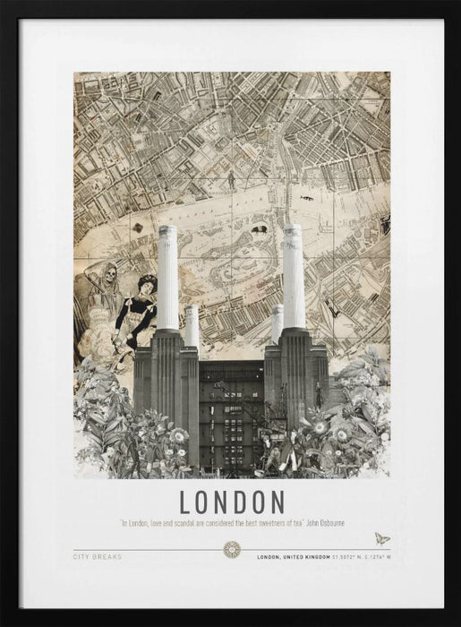 London Battersea (City Breaks) Framed Art Modern Wall Decor