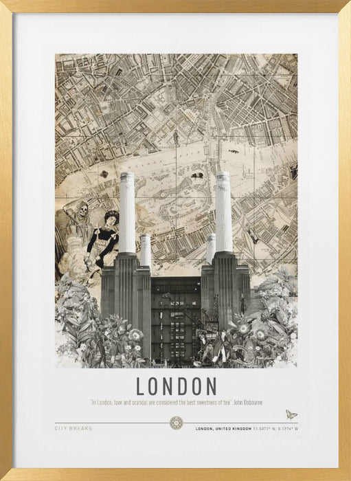 London Battersea (City Breaks) Framed Art Modern Wall Decor